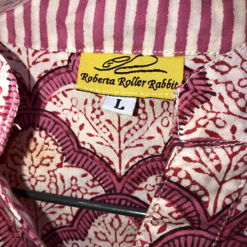 Roberta Roller Rabbit NEW Block Print Dress L - Picture 2 of 3